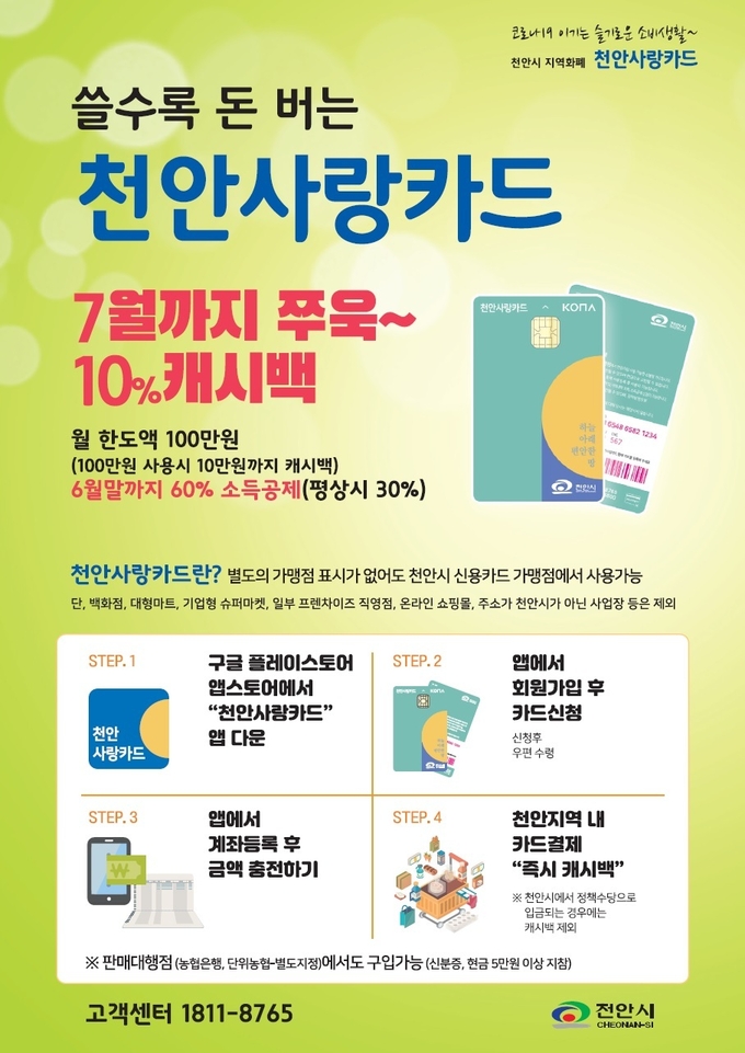 천안사랑카드 홍보안