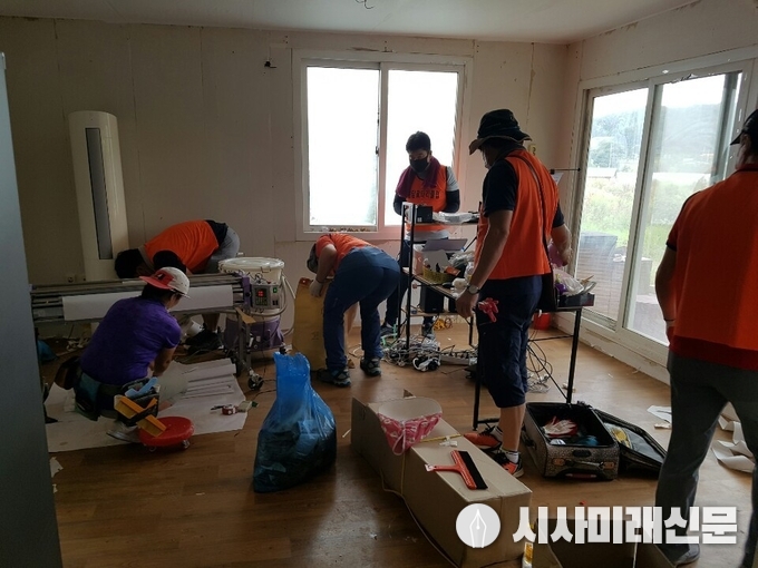 침수피해 복구 현장