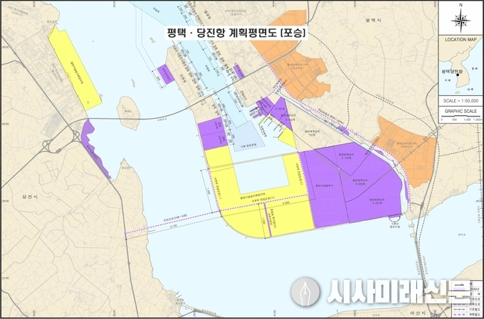 평택・당진항 계획평면도(포승)