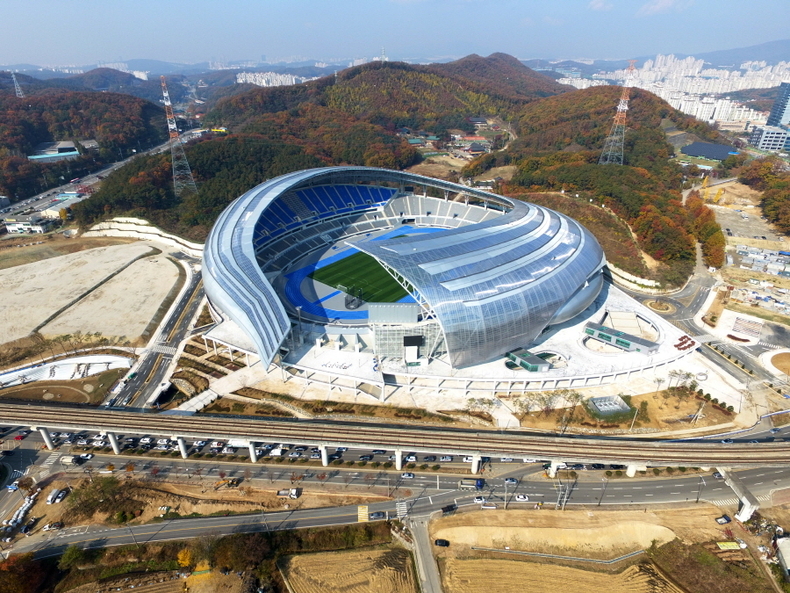 2022년 경기도종합체육대회 개막식이 열릴 예정인 용인미르스타디움 전경