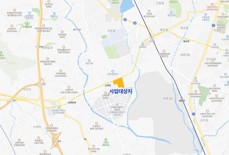 사업 대상지 지도