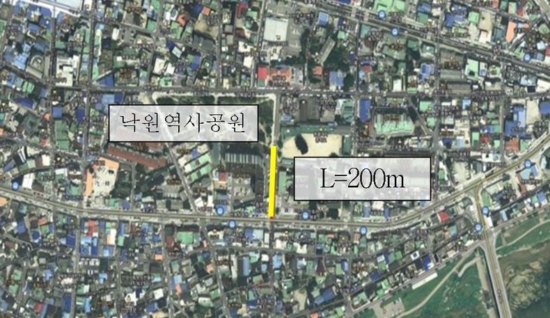 명륜여중 진입로 지중화사업 구간