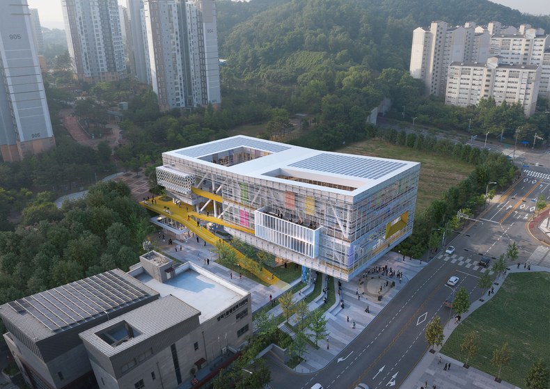 흥덕 청소년문화의 집과 기흥국민체육센터 조감도