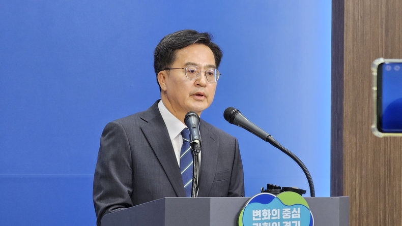 김동연 경기지사가 취임1주년 기자회견을 하고 있다. (사진=김은숙 기자 )