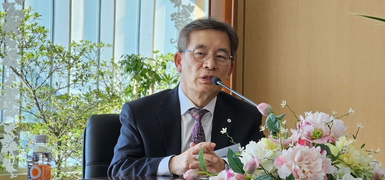 13일 전기총 대표회장 임영문 목사가 인사말을 하고 있다.