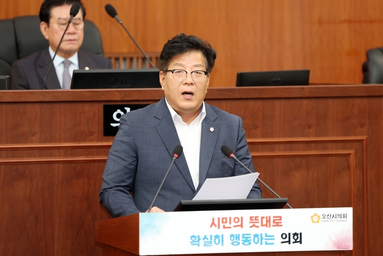 7분 발언을 하고 있는 전도현 의원