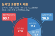 文대통령 잘한다 36.6 vs 못한다 60.1...지지율 또 하락 <데이터리서치의 여론조사>