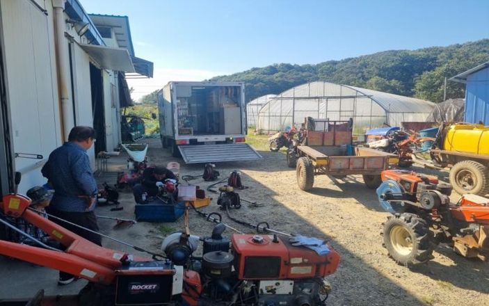 천안시농업기술센터가 지난해 오지마을을 대상을 농업기계 순회교육을 실시했다.