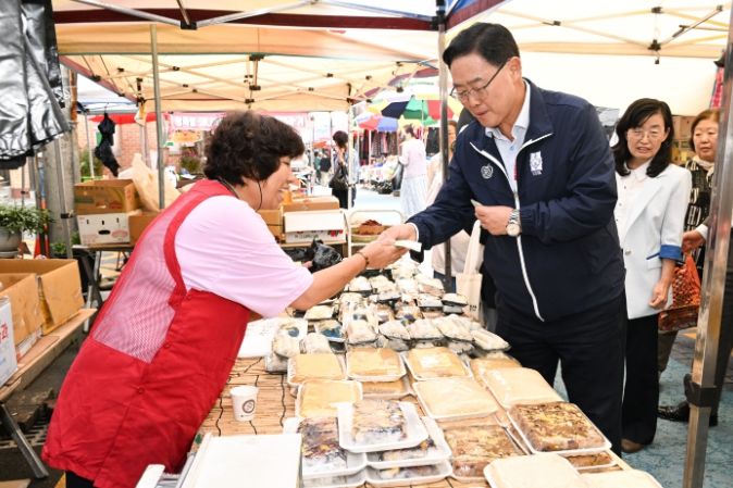 강수현 양주시장 덕정시장 방문