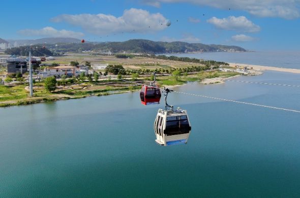 울진 왕피천 케이블카 운영 재개