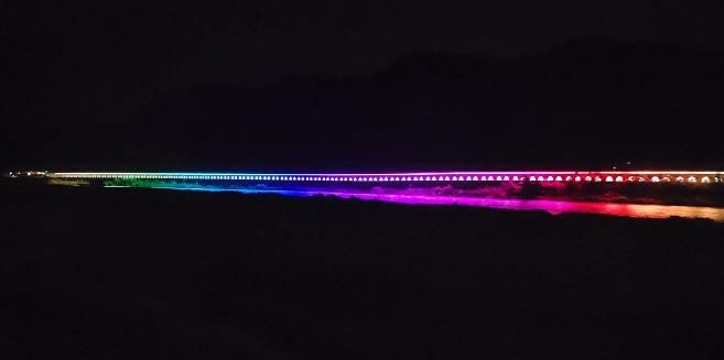 산청 적벽산 피암터널 무지개빛 ‘새 단장’