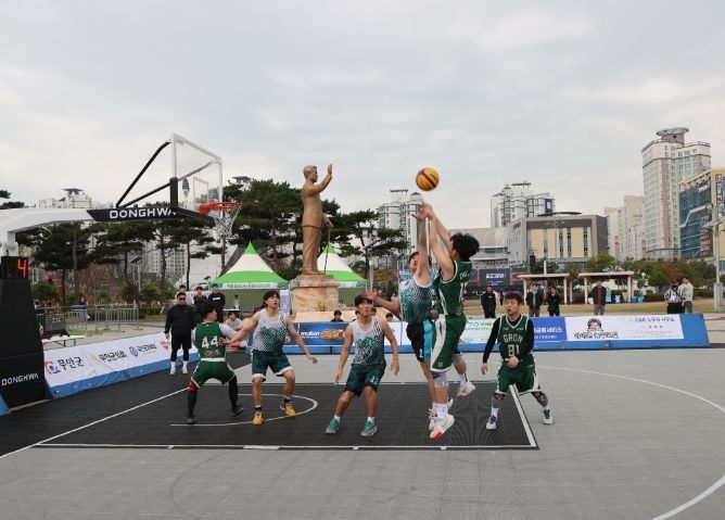 제4회 무안YD페스티벌에서 진행된 3대3 농구대회