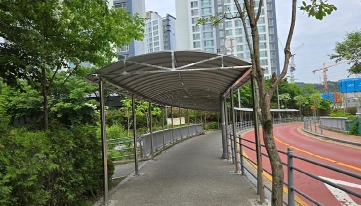 처인구 삼가동 캐노피 설치 완료 모습