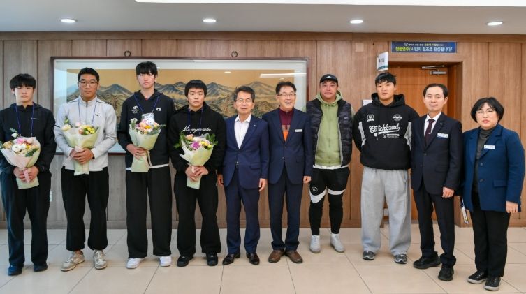 영주시, 영주제일고 사이클부 격려 간담회