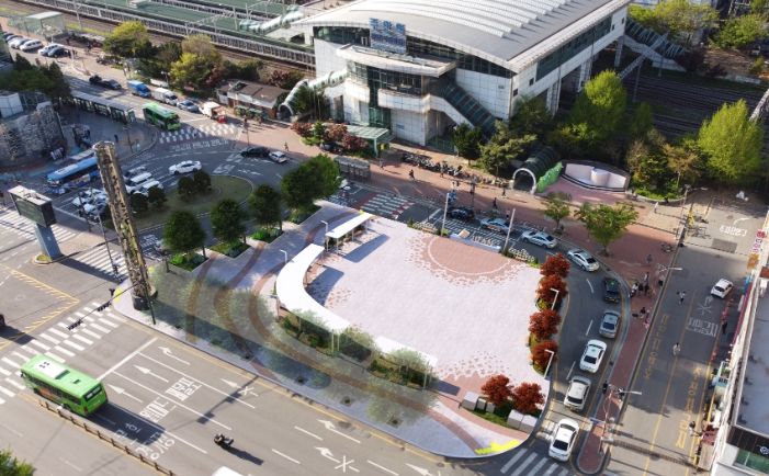 ‘주안역 남광장 경관개선 사업’ 공사