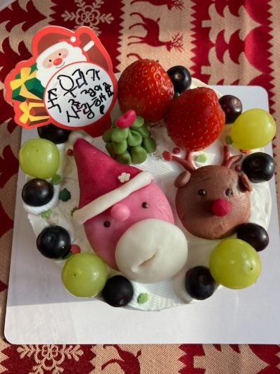 ‘크리스마스 케이크 만들기 체험 키트’로 만든 케이크