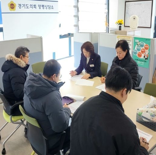 박명숙, 이혜원 의원, 양평 '경기 생활쏙(SOC) 환원 사업' 공모 추진계획 정담회 진행