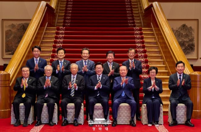 더불어민주당 상임고문단 오찬 간담회(청와대)