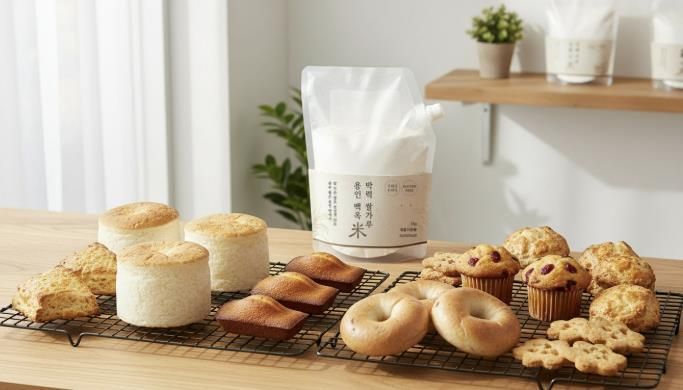용인특례시는 ‘백옥쌀’을 활용한 제과용 ‘백옥미 박력 쌀가루’를 출시했다