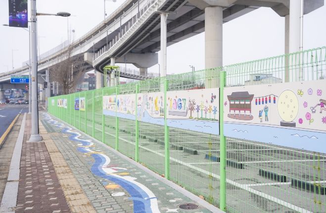 계양아라온~황어장터 역사문화센터 보행유도(디자인 벽화 및 바닥 유도선)